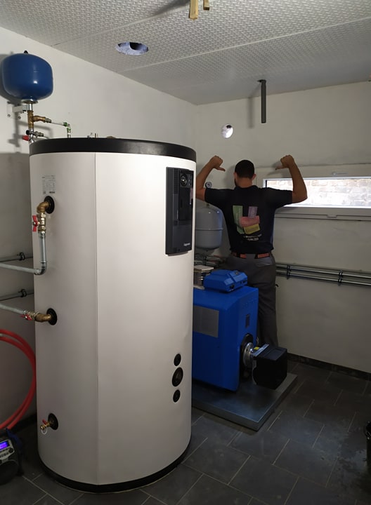 Installation chauffage avec un employé Maison Meurisse
